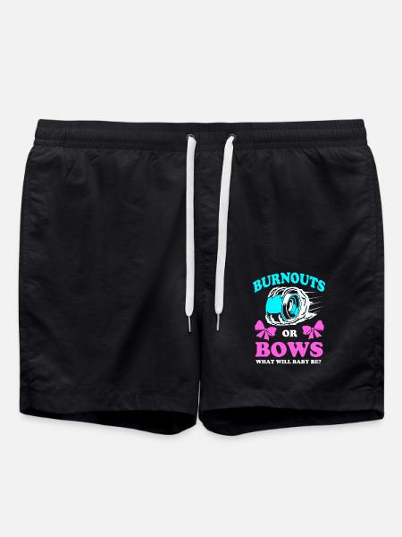 Gender Reveal Pregnancy - Swim Trunks - black