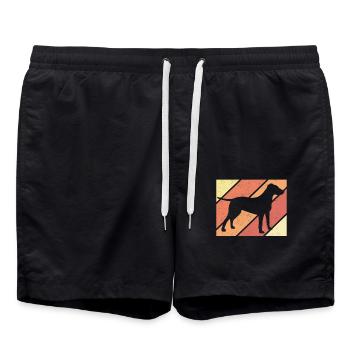 Rhodesian Ridgeback Dog | Dog Owner Gift - Swim Trunks - black - Front - AI Model Male 185 light (185cm)