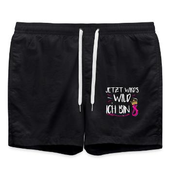 8 Geburtstag 8 Jahre alt Geschenkidee Geschenk - Badeshorts - Schwarz - Vorne - AI Model Male 185 light (185cm)
