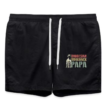 Rhodesian Ridgeback Dad Dog Lover Gift - Swim Trunks - black - Front - AI Model Male 185 light (185cm)