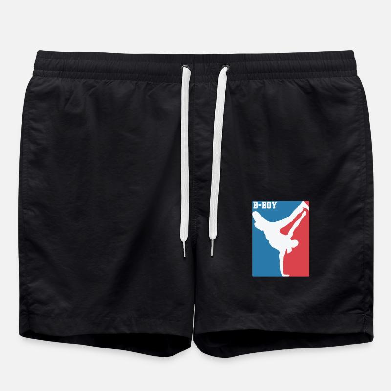 Breakdance B-Boy Hip-Hop and Funk - Swim Trunks - black