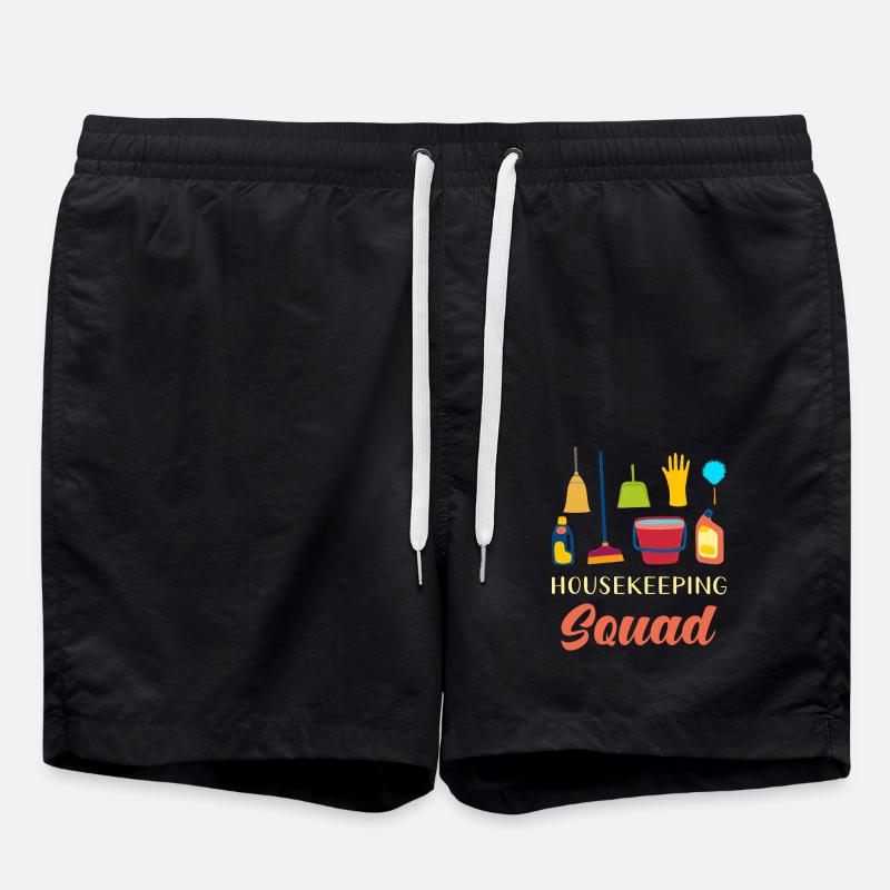Housekeeping Squad - Badeshorts - Schwarz
