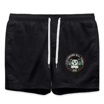 Staffordshire Bull Terrier Dog Owner Gift - Swim Trunks - black - Front - AI Model Male 185 light (185cm)