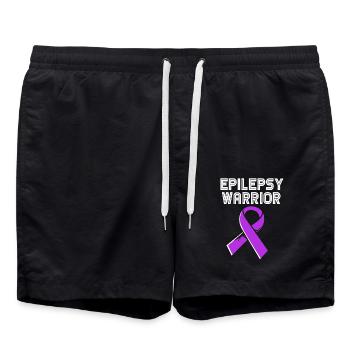 Épilepsie Guerriers Combattants - Short de bain - noir - Devant - AI Model Male 185 light (185cm)