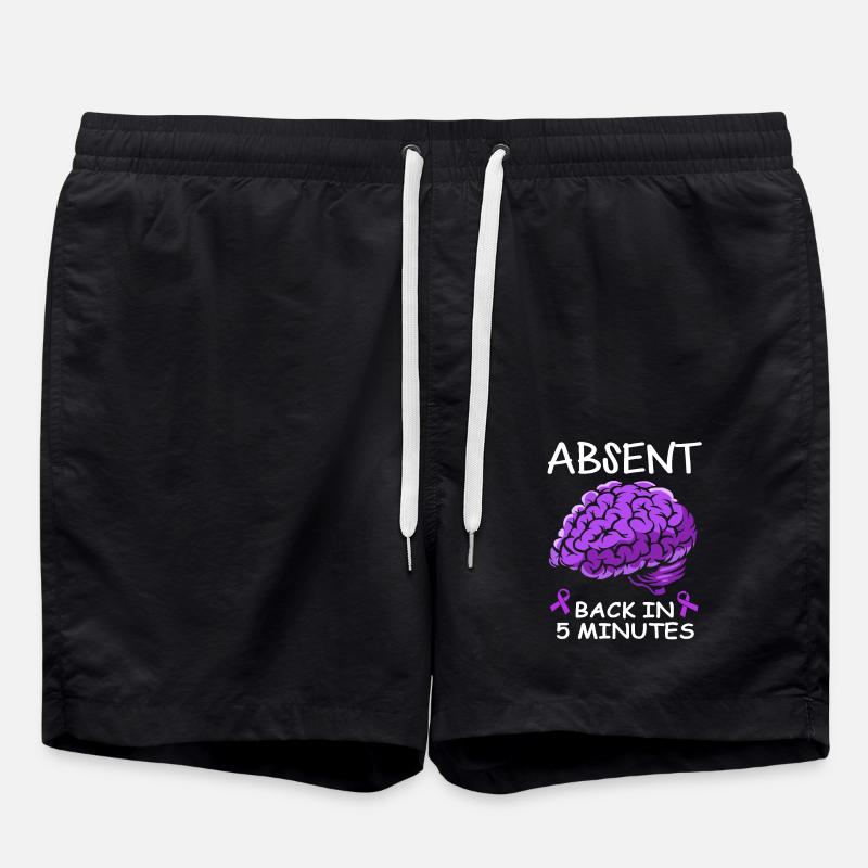 Epilepsy Brain - Swim Trunks - black