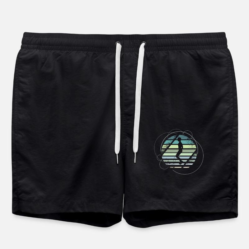 Rope Jumping Retro - Swim Trunks - black
