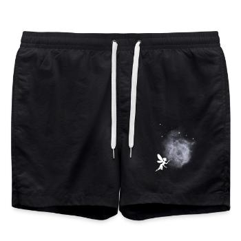 Fairy fairies elf flying moonlight magic mythical creatures - Swim Trunks - black - Front - AI Model Male 185 light (185cm)