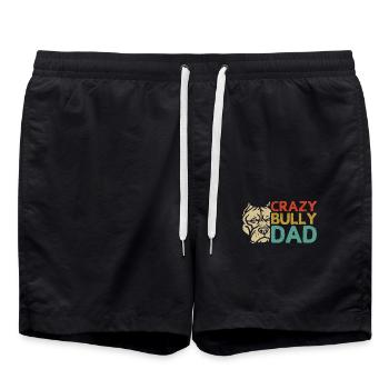 Bully Dad American Bully Dog Owner Gift - Swim Trunks - black - Front - AI Model Male 185 light (185cm)