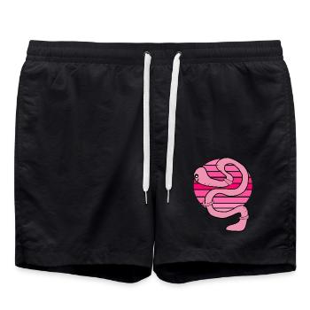 Worm sunset - Swim Trunks - black - Front - AI Model Male 185 light (185cm)