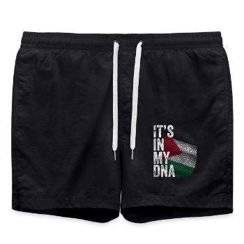 Palästina DNA Fingerabdruck Palästinenser Flagge - Short de bain - noir - Devant - AI Model Male 185 light (185cm)