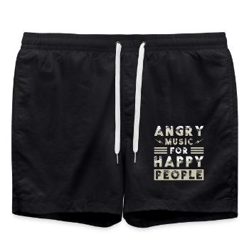Metal Musik Angry Music for Happy People - Swim Trunks - black - Front - AI Model Male 185 light (185cm)
