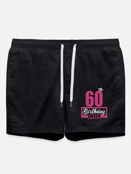 60e anniversaire 60 ans 60 Birthday Queen - Short de bain - noir