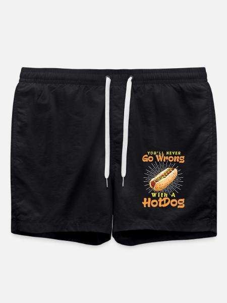 Korv med varmkorv - Badshorts - svart
