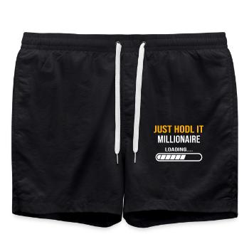 To the moon with hodl noodle just hodl it - Badeshorts - Schwarz - Vorne - AI Model Male 185 light (185cm)