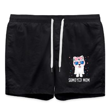 Samoyed Mama Samoyed Samoyed Dog Gift - Swim Trunks - black - Front - AI Model Male 185 light (185cm)