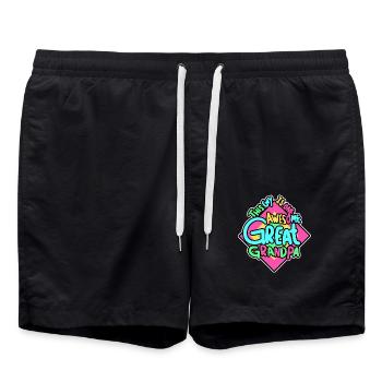 Grand Grand-père Vintage - Short de bain - noir - Devant - AI Model Male 185 light (185cm)