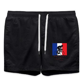 tour france, tour france tour france 2021, - Badeshorts - Schwarz - Vorne - AI Model Male 185 light (185cm)