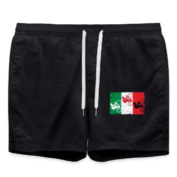 tour france, tour france Straßenrennen, mont - Badeshorts - Schwarz - Vorne - AI Model Male 185 light (185cm)