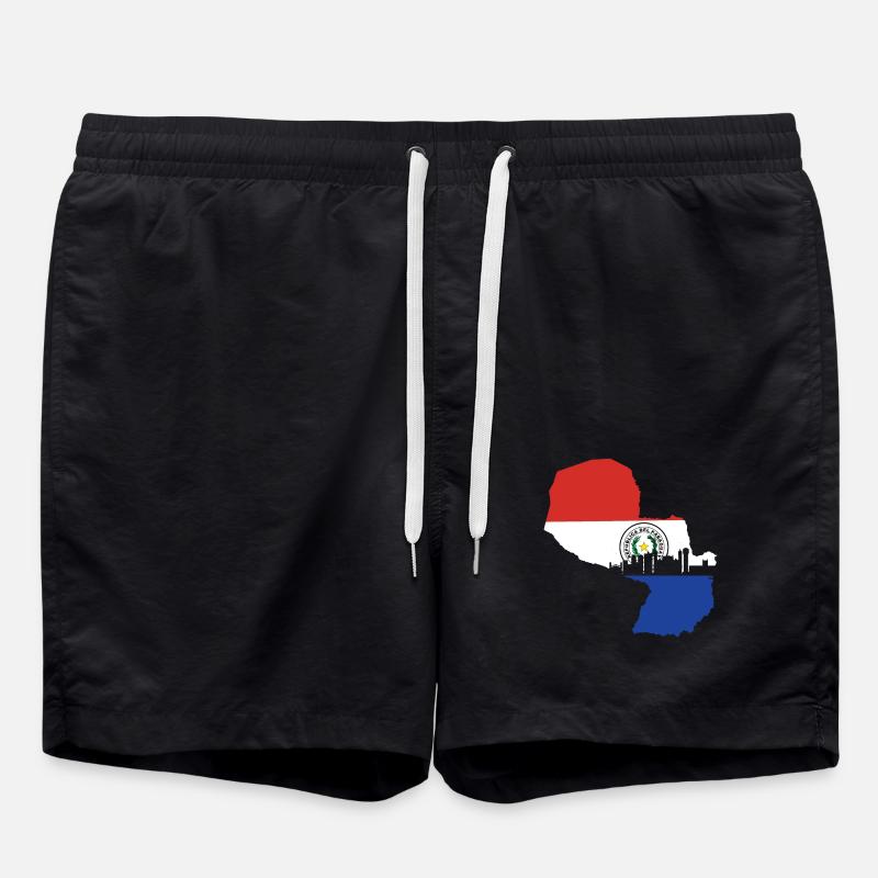 Paraguay Flag - Swim Trunks - black