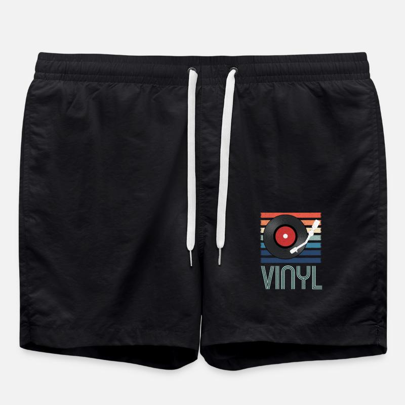 record player - Swim Trunks - black