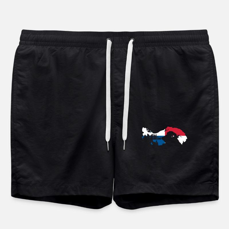 Panama Flagge - Badeshorts - Schwarz