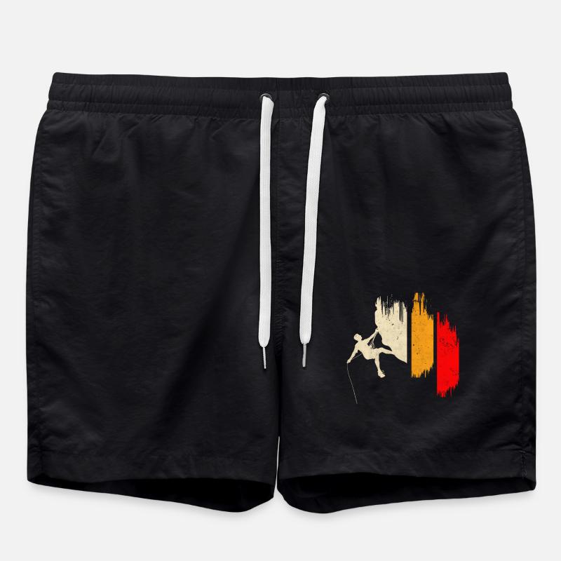 Klettern Retro - Badeshorts - Schwarz