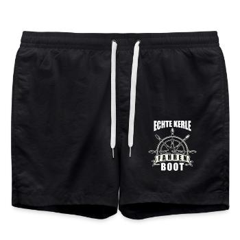 Boot Fahren - Badeshorts - Schwarz - Vorne - AI Model Male 185 light (185cm)
