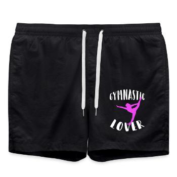 Gymnastics club gymnastics gymnast apparatus gymnastics floor exercise - Swim Trunks - black - Front - AI Model Male 185 light (185cm)