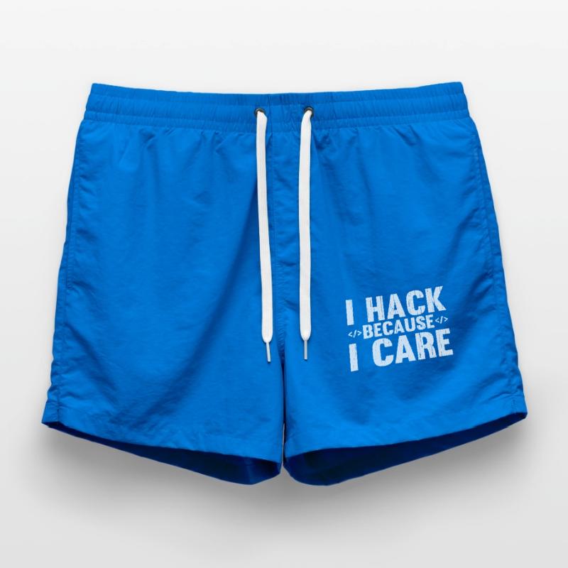 Hacker Hacking Code Computer admin saying gift Swim Trunks