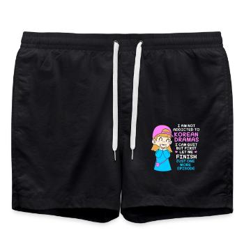 K-Pop Korea-Popmusik Kdrama Kpop Korea Koreanisch - Badeshorts - Schwarz - Vorne - AI Model Male 185 light (185cm)