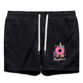 Beignets Licorne Doughnicorn doux - Short de bain - noir - Devant - AI Model Male 185 light (185cm)
