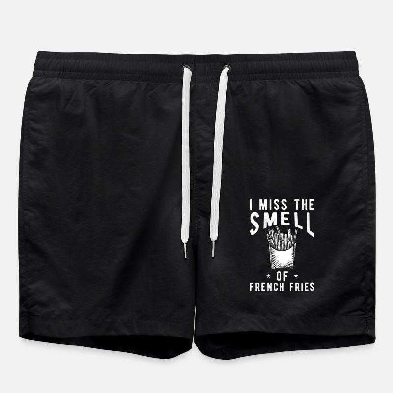 Frites de frites drôles - Short de bain - noir