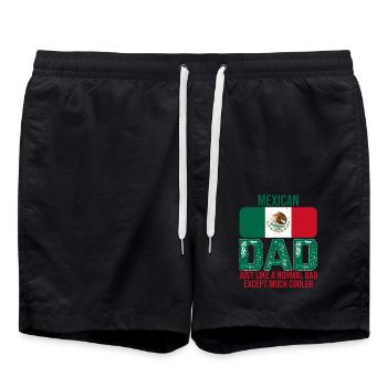 Mexique-Mexique-drapeau pour la fête des pères - Short de bain - noir - Devant - AI Model Male 185 light (185cm)