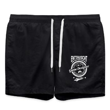 Lustiger Spruch für Beruf Game Designer - Badeshorts - Schwarz - Vorne - AI Model Male 185 light (185cm)