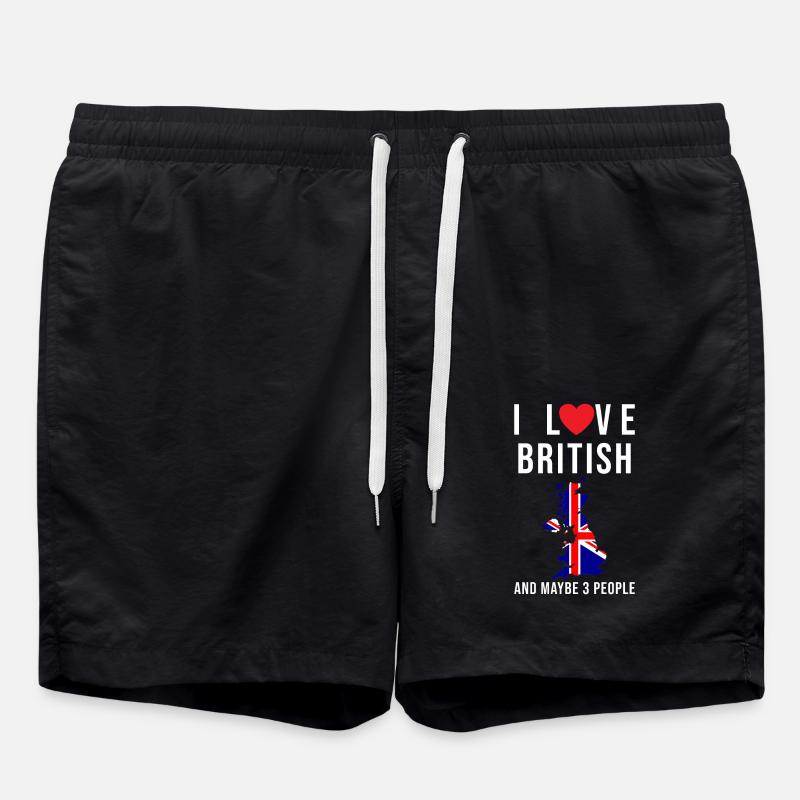 England I love Britain - Swim Trunks - black