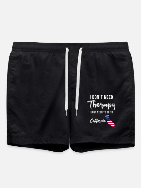 California vacation saying - Swim Trunks - black