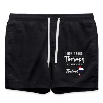 Thailand Urlaub Spruch Thailand - Badeshorts - Schwarz - Vorne - AI Model Male 185 light (185cm)