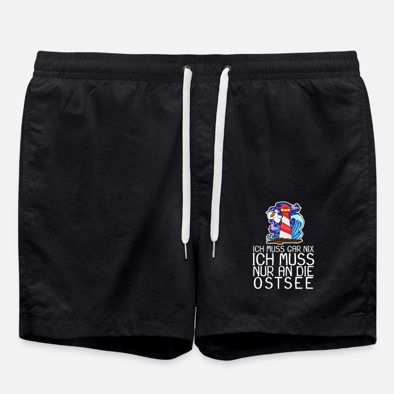 Ostsee Urlaub Geschenk - Badeshorts - Schwarz