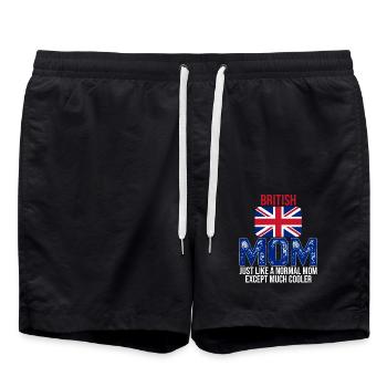 Drapeau britannique de la Mère britannique pour la fête des Mères - Short de bain - noir - Devant - AI Model Male 185 light (185cm)