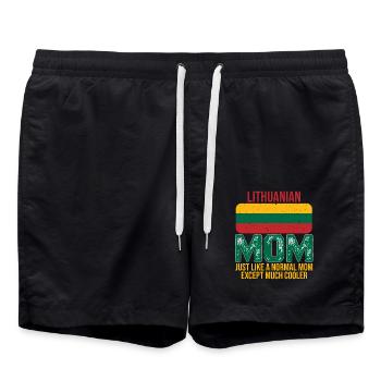 Lithuanian Mom Lithuania Flag for Mother's Day - Swim Trunks - black - Front - AI Model Male 185 light (185cm)
