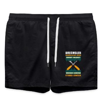 Drechsler Drechseln Drechslermeister Geschenk - Badeshorts - Schwarz - Vorne - AI Model Male 185 light (185cm)