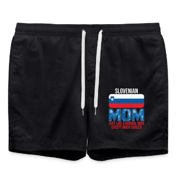 Slovenian Mom Slovénie Drapeau fête des mères - Short de bain - noir - Devant - AI Model Male 185 light (185cm)