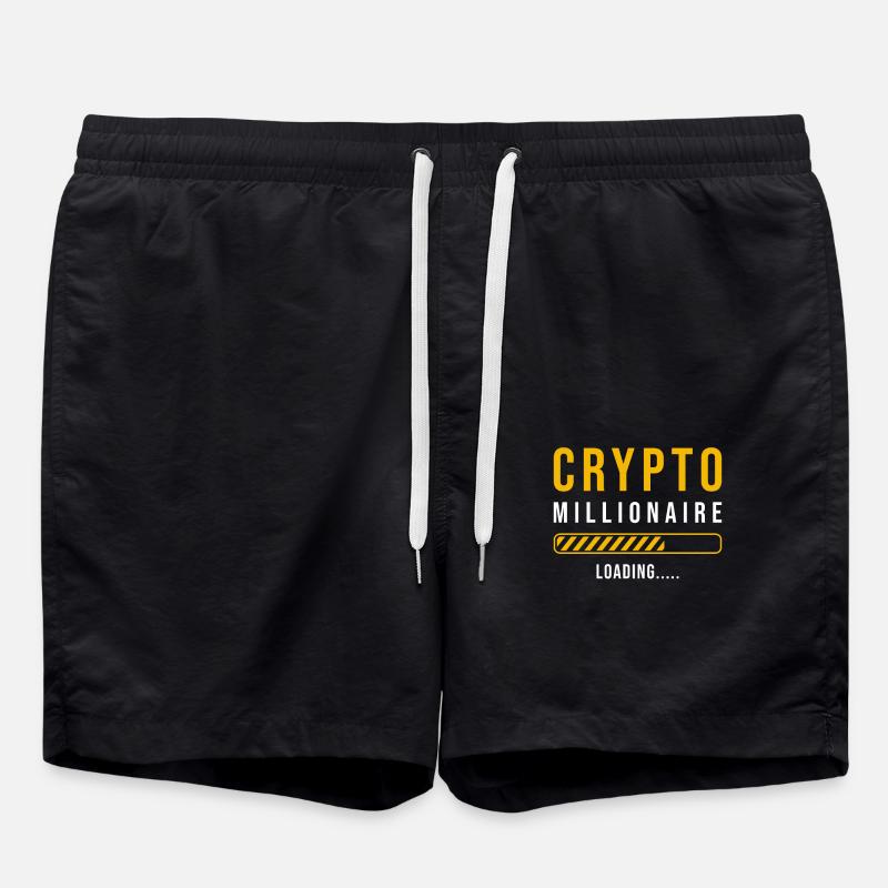 Crypto Millionaire loading - Swim Trunks - black
