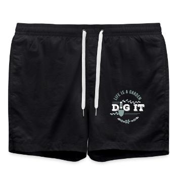 Organic gardening, organic gardening agriculture, - Swim Trunks - black - Front - AI Model Male 185 light (185cm)