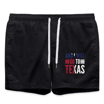 southern slang, southern slang texas sprache, - Badeshorts - Schwarz - Vorne - AI Model Male 185 light (185cm)