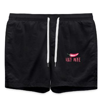 Hot Wife Chilli Rengaine pour les pères - Short de bain - noir - Devant - AI Model Male 185 light (185cm)