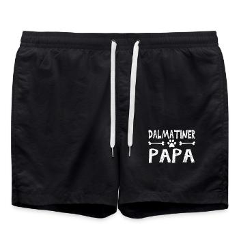 Dalmatiner Papa - Badeshorts - Schwarz - Vorne - AI Model Male 185 light (185cm)