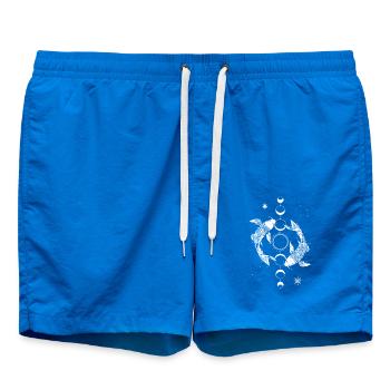 Koi Carpe lune phase lune soleil japonais poisson - Short de bain - cobalt blue - Devant