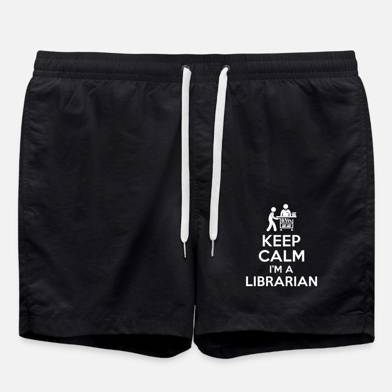 Librarian quote - Swim Trunks - black