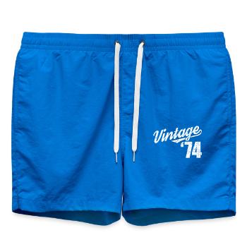 1974 74 Birthday Retro Vintage Vintage Gift - Swim Trunks - cobalt blue - Front